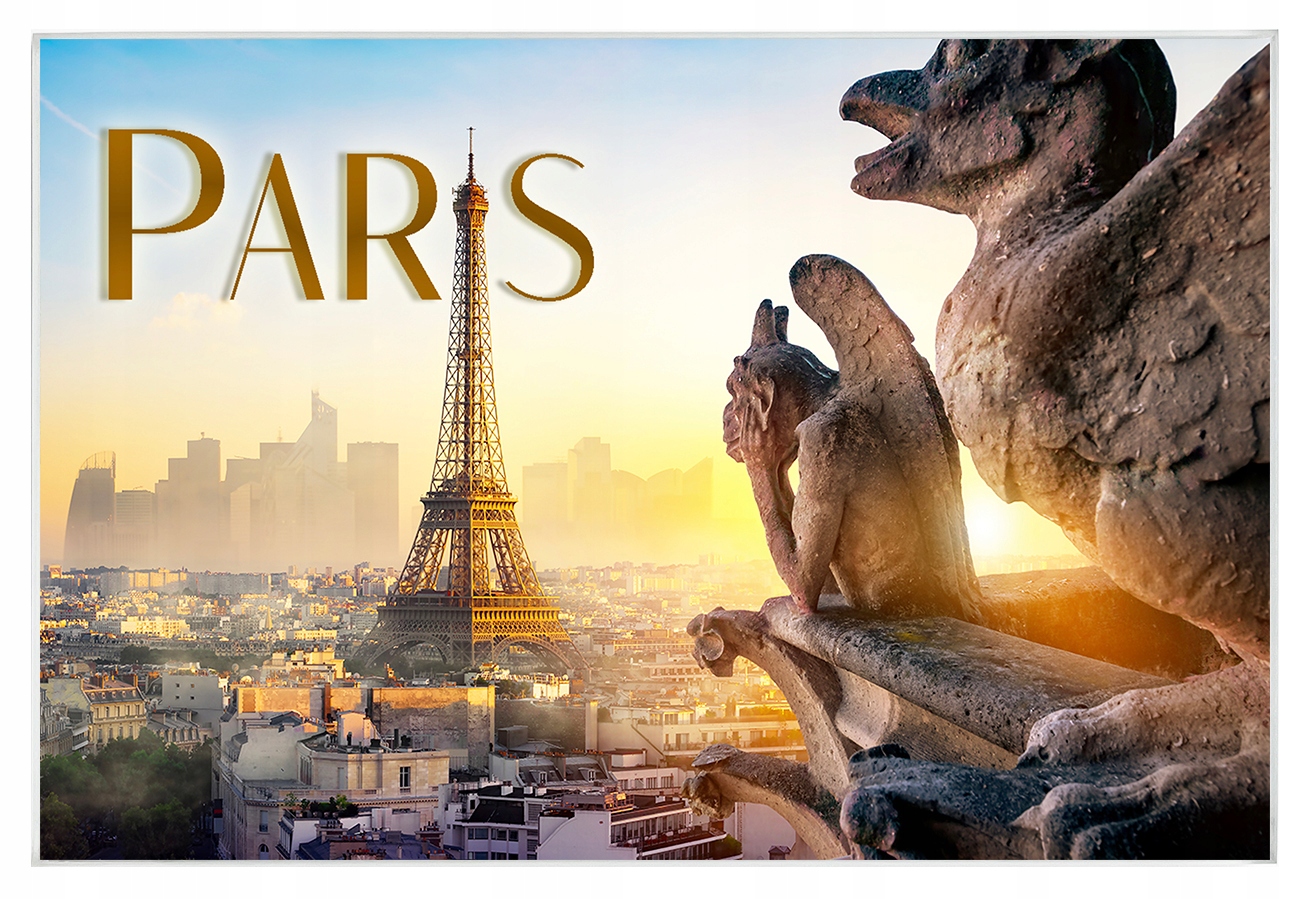 

Magnesy na lodówkę szklane miasta - Paryż