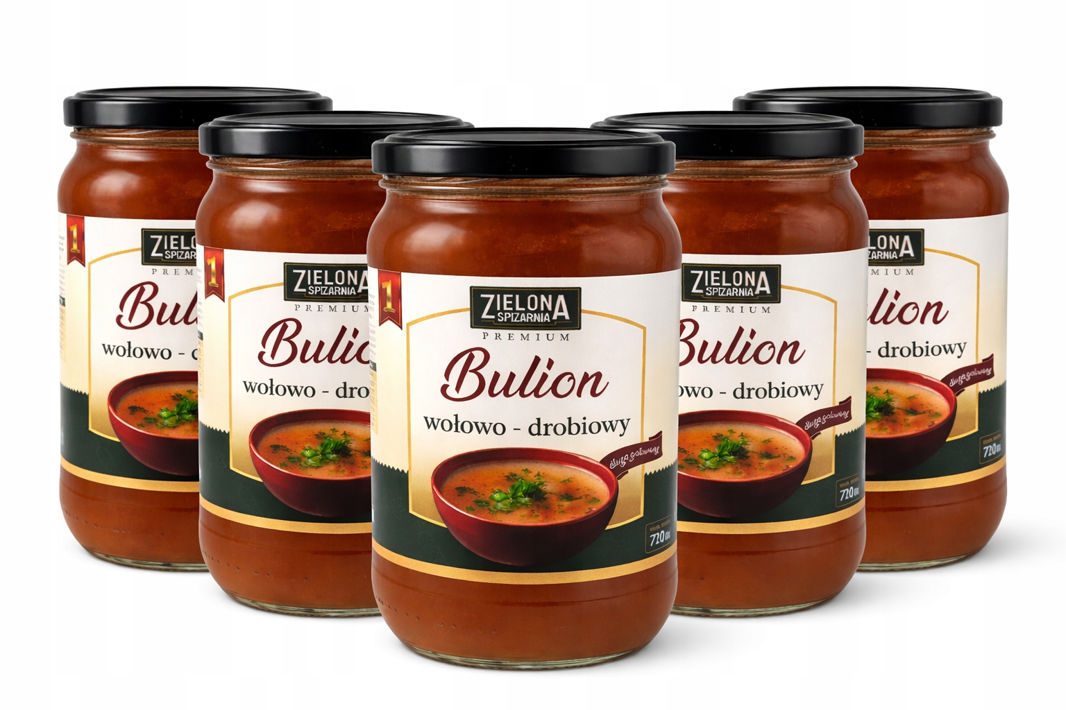 Levně Set 5x Domácí vývar Drůbeží a hovězí vývar 720 ml