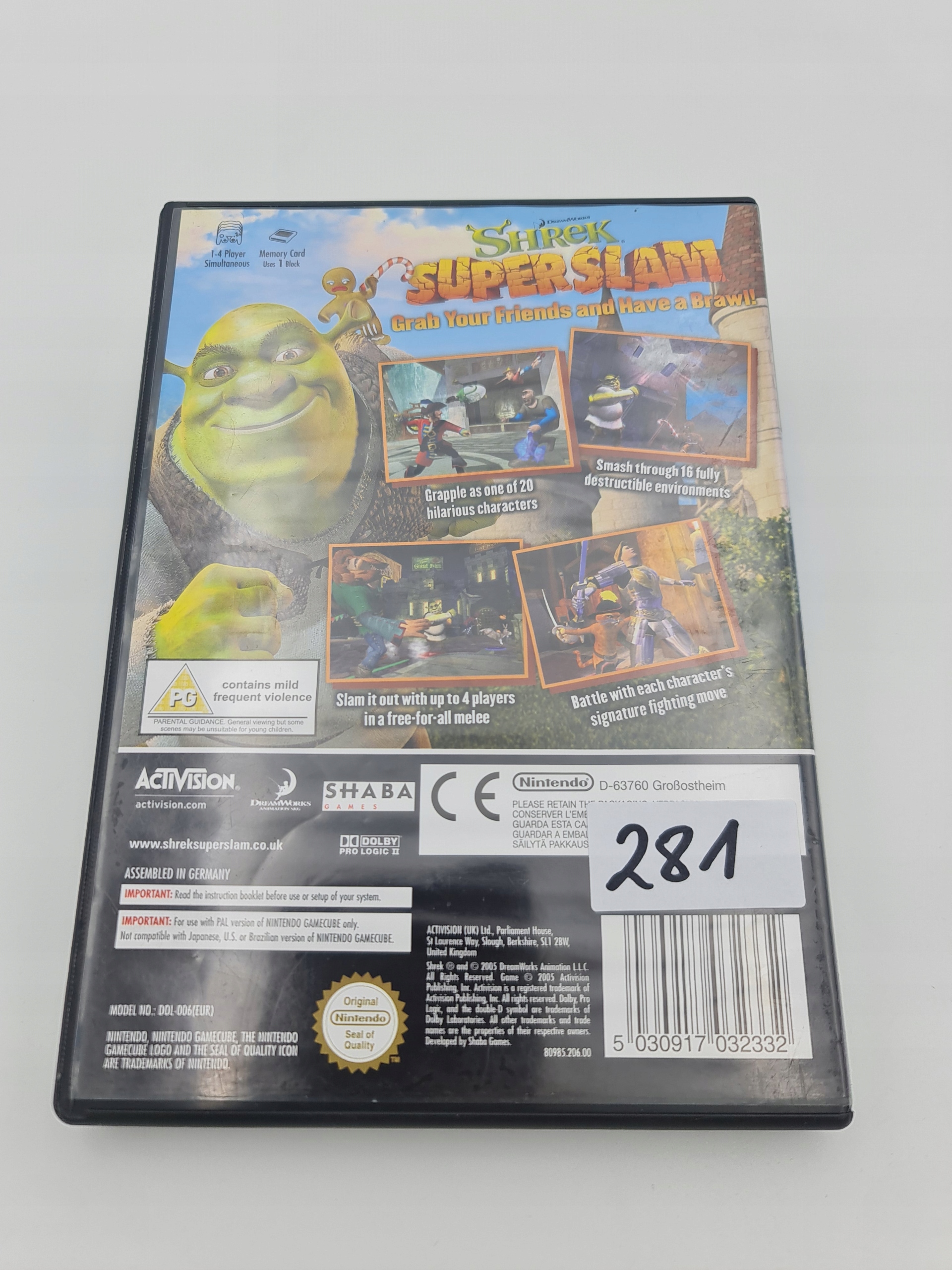 NINTENDO GAMECUBE SHREK SUPER SLAM Platforma Nintendo GameCube