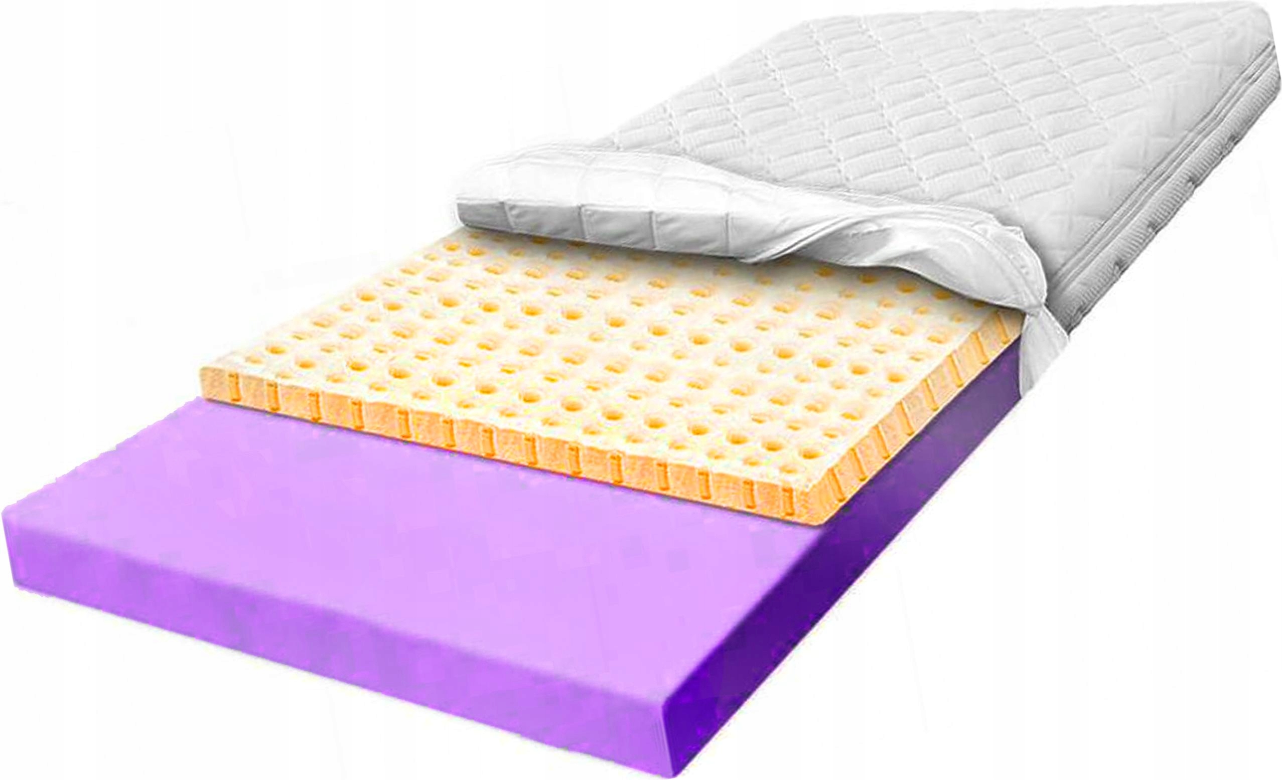 Materac 110x200x8 nakładka lateks antyalergiczny nakładka topper H3 pianka