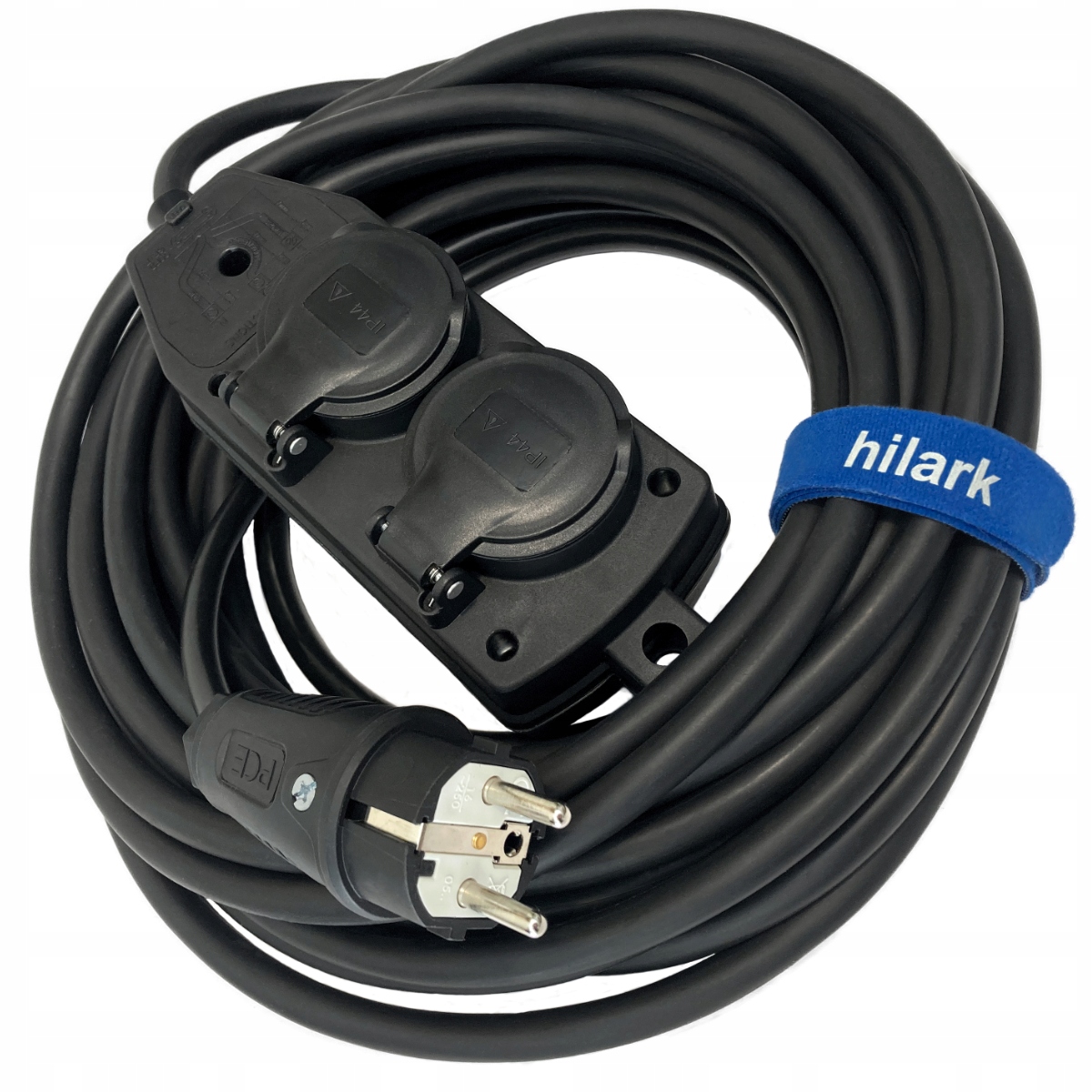 Prodlužovací Kabel zesílený H05VV-F 3x1 mm Owy 30 m Rozbočka 4x230V černý