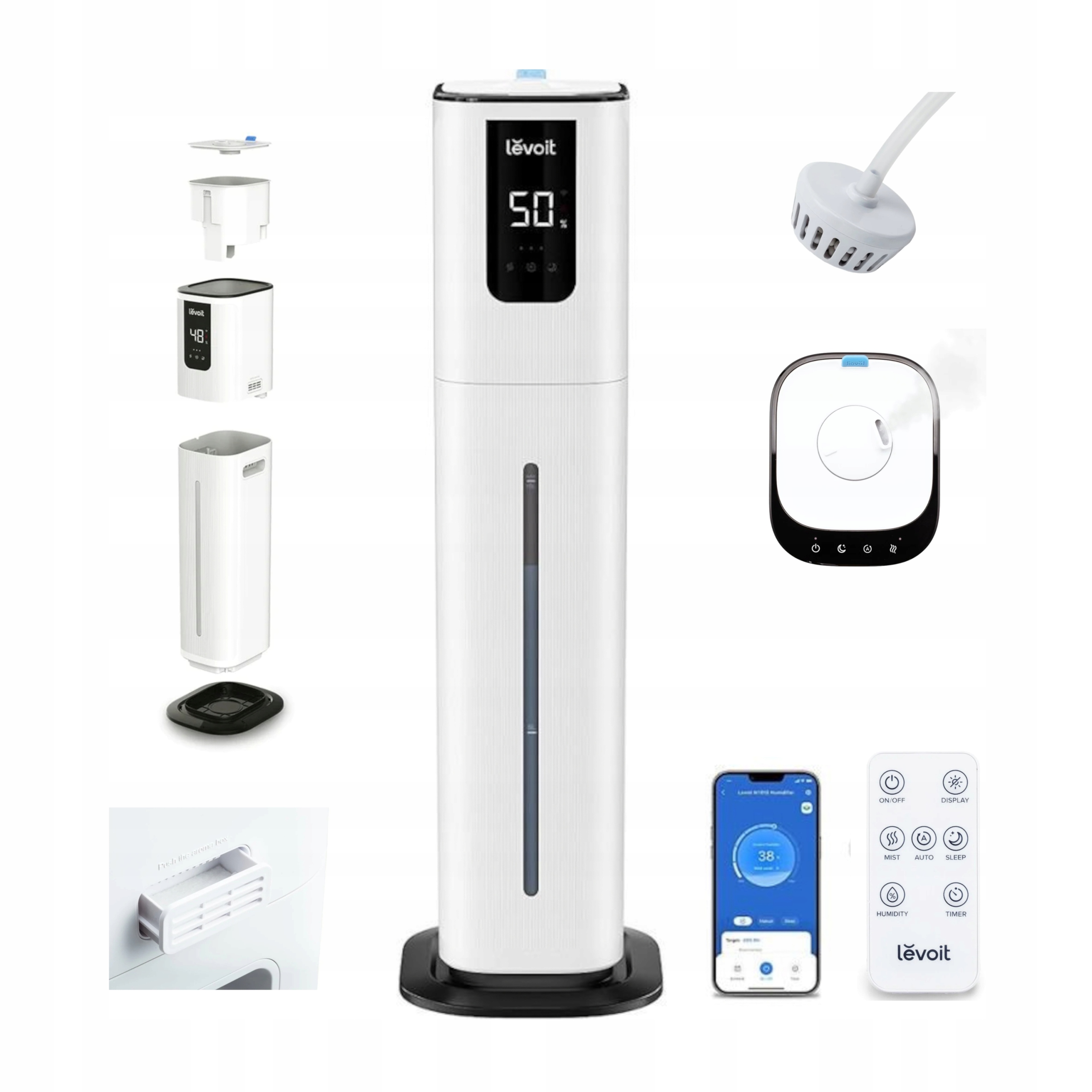 Nawilżacz powietrza Levoit OasisMist 1000S dyfuzor zapachowy 100h pracy