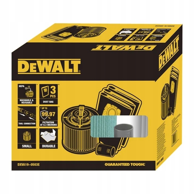 Dewalt Hepa filter Sáčky, sada DXVA19 pre DXV20P DXV23PL DXV25S DXV30SAPTA