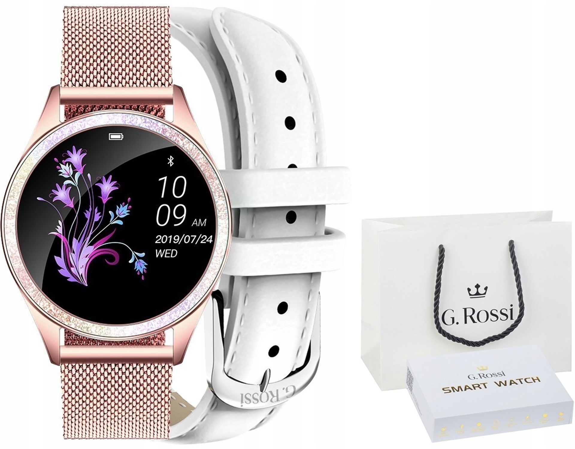 

Stylowy Damski Smartwatch G.rossi Na Komunię