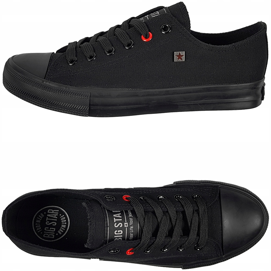 

trampki całe czarne Męskie Big Star T174110 43