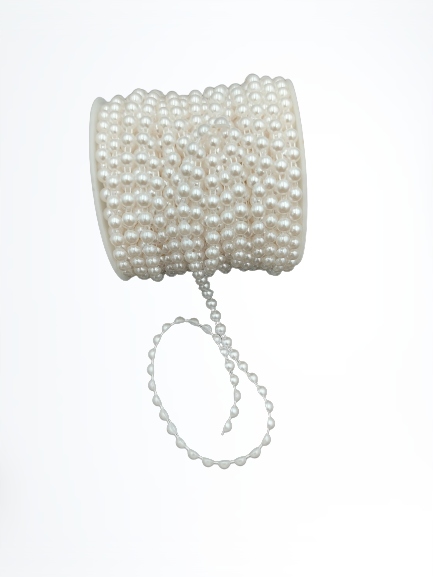 

Taśma ozdobna dekoracyjna 5 mm kol. biały 1 m.