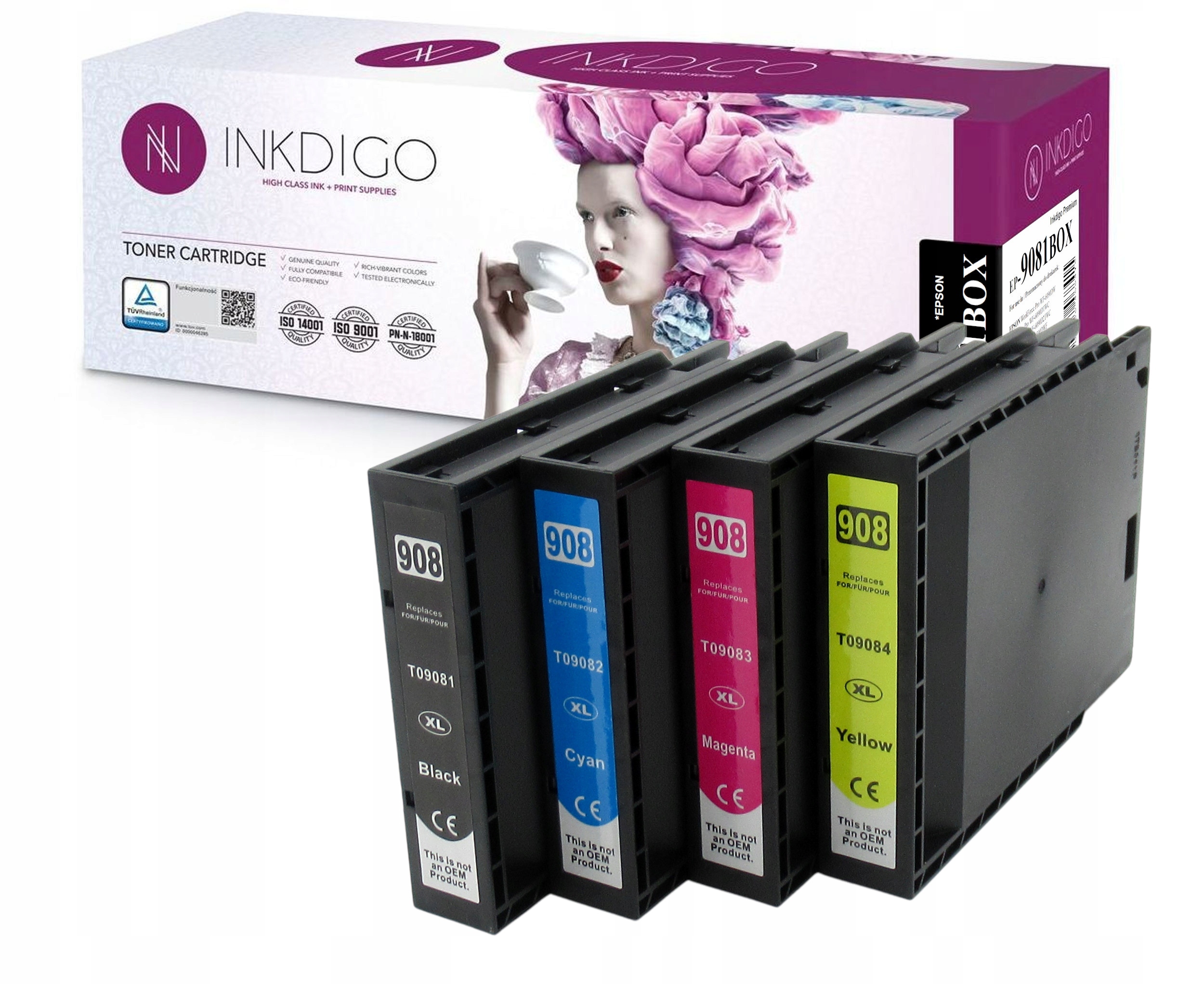 4 Inkousty pro tiskárnu Epson WF-6090 WF-6590
