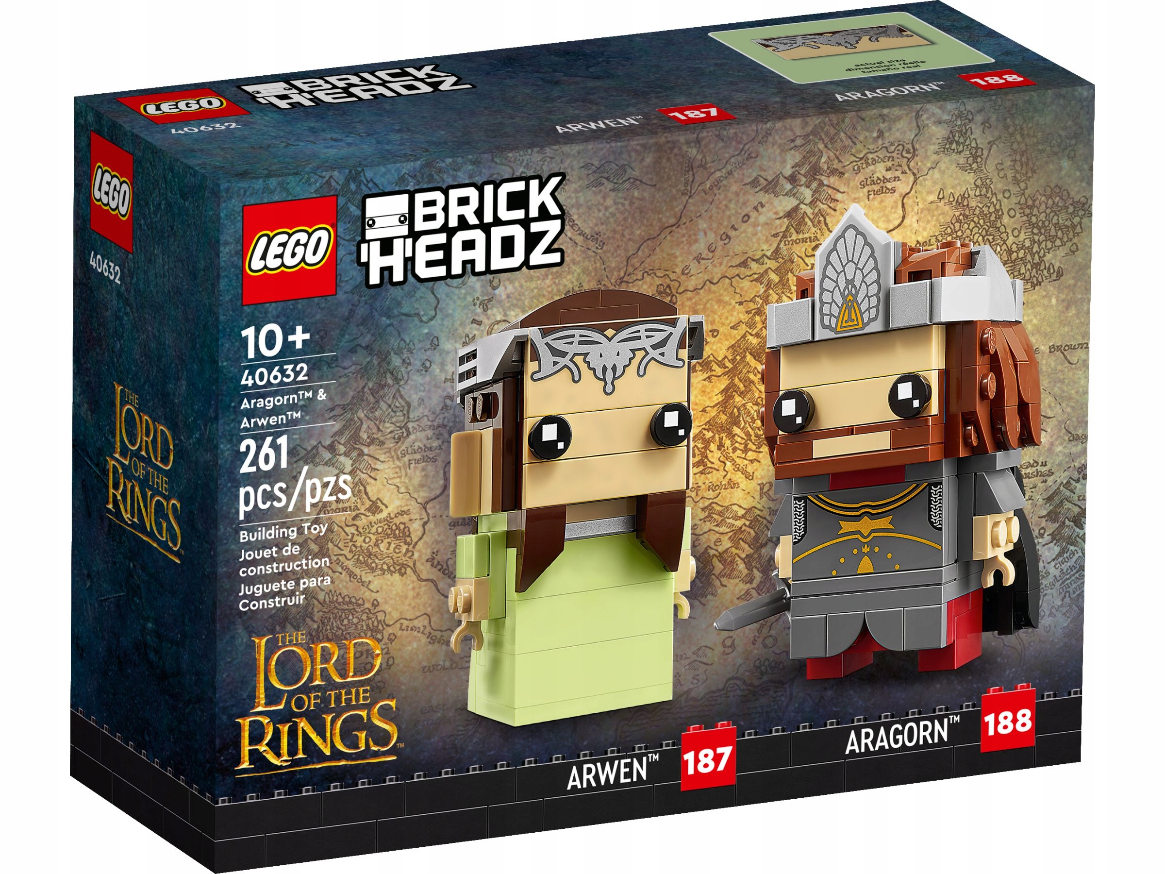 Lego BrickHeadz 40632 Aragorn i Arwena Lotr Władca Pierścieni Nowe