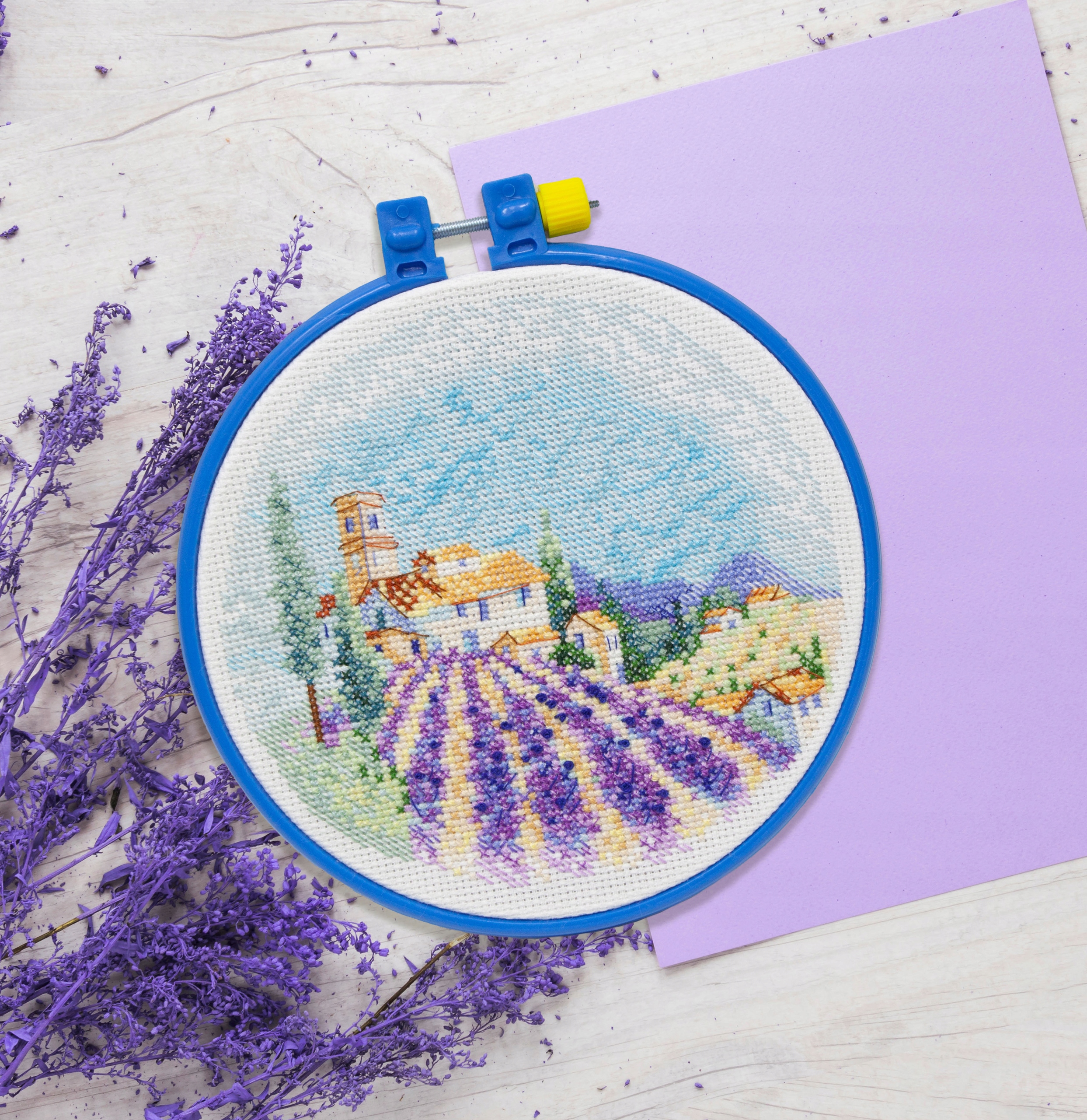 Souprava pro vyšívání křížkem 170x170 Tambour Canvas Canvas Needle Mulina