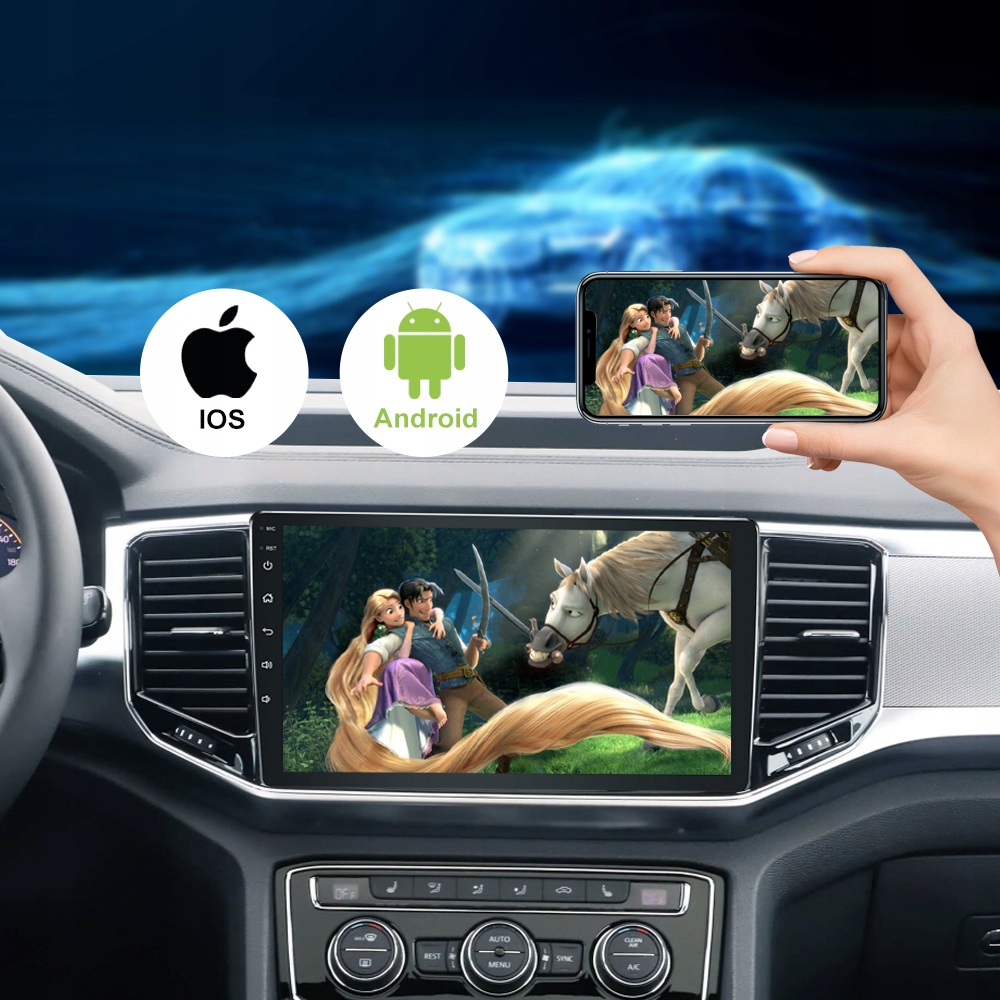 RADIO SAMOCHODOWE ANDROID 1DIN 9'' CARPLAY ANDROID AUTO DSP WIFI 2GB/64GB Rodzaj akcesoryjny