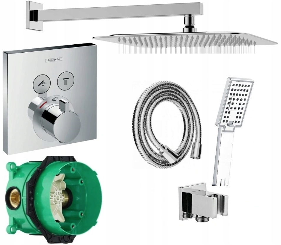 

Zestaw Podtynkowy Bateria Hansgrohe Termostat Klik