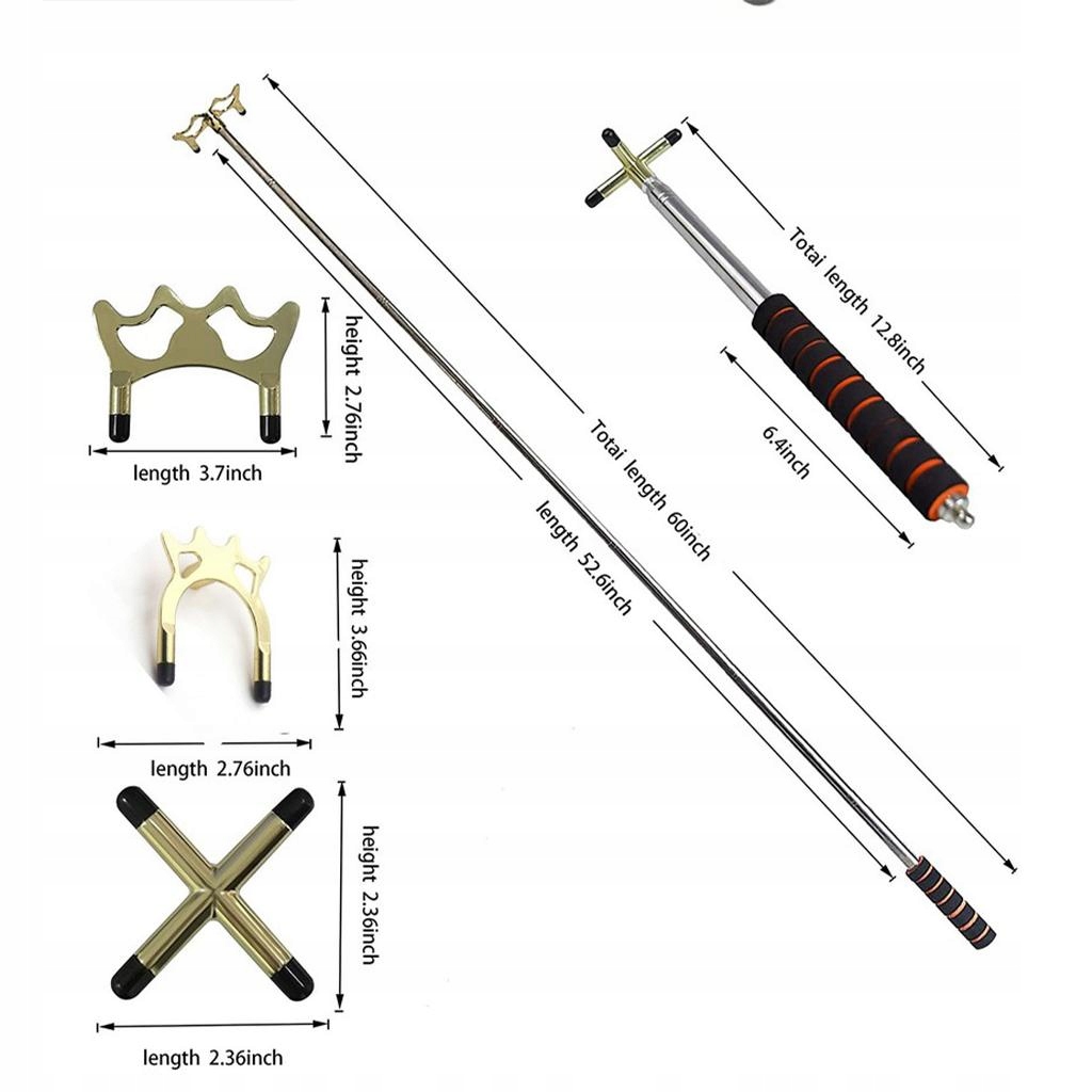 -Billiards Pool Cue Bridge Stick with Brass Bridge Marka bez marki