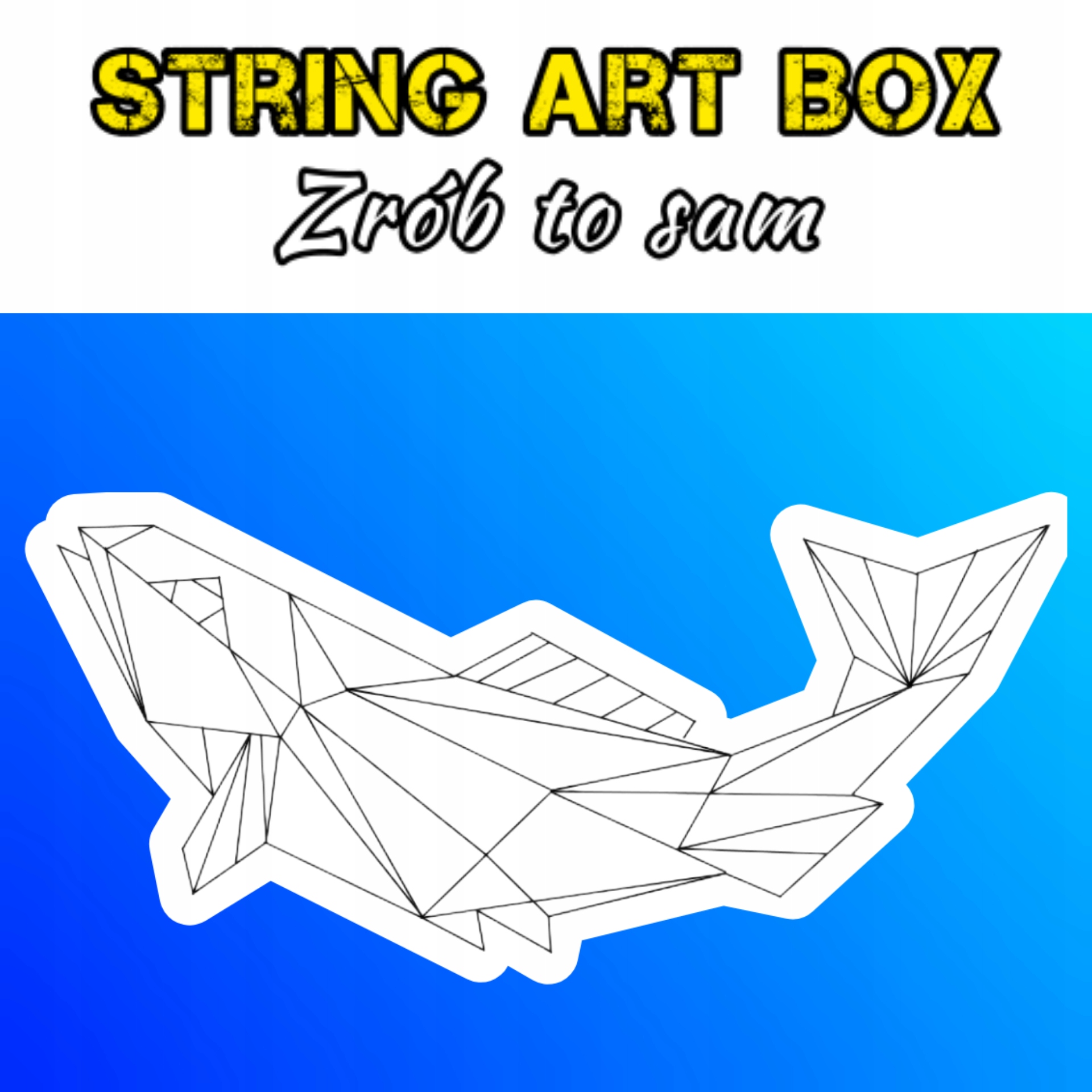 Sada String Art Diy Ryba Pstruh Kontur