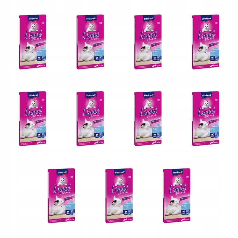 Vitakraft Cat Liquid Snack 6x15 g losos/omega3 X11