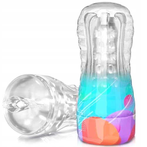 TRANSPARENT MASTURBATOR KUBEK DLA MĘŻCZYZN REALISTYCZNA KIESZONKOWA POCHWA