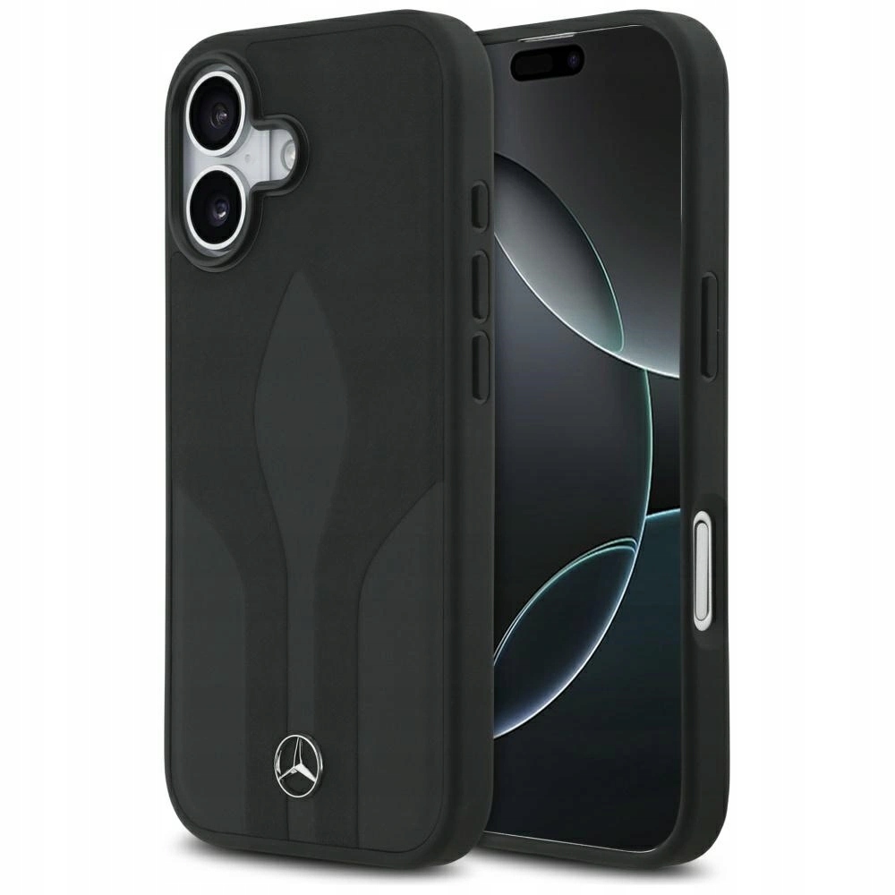 Pouzdro Mercedes Leather The Move MagSafe pro iPhone 17 černé