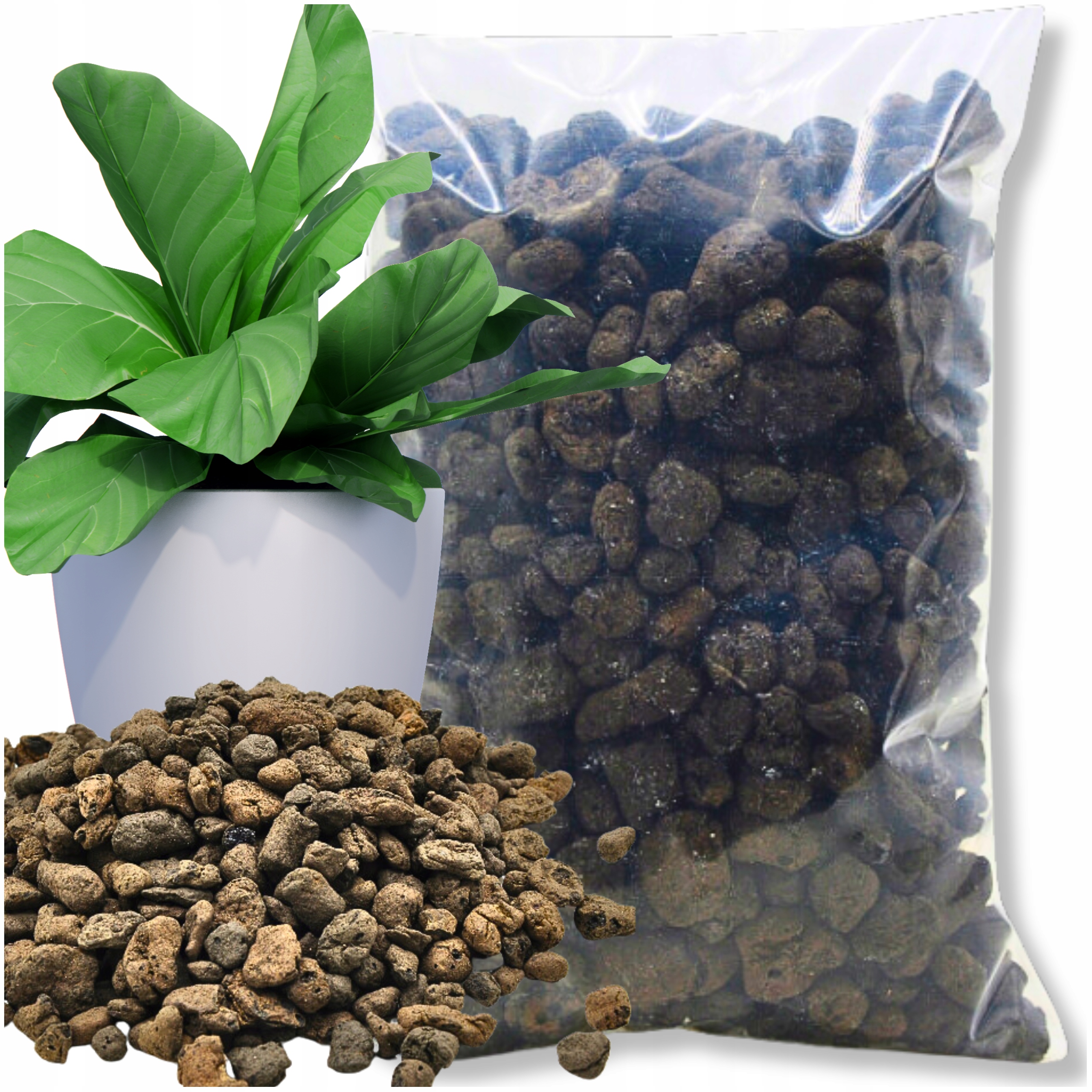 Keramzyt Ogrodniczy Gruby 8-16 mm Podłoże Drenaż Do Kwiatów 80 L + GRATIS