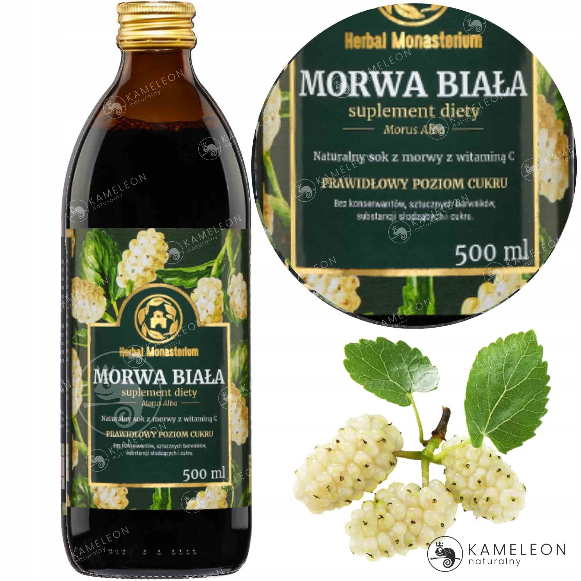 HERBAL100% SOK MORWA BIAŁA prawidłowy poziom cukru EAN (GTIN) 5906874431351