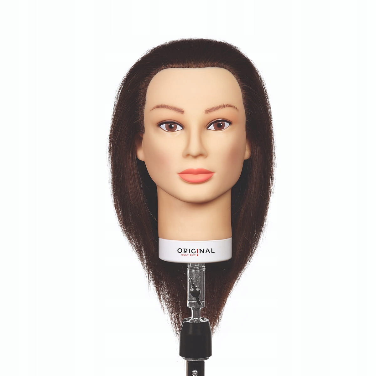 Główka Fryzjerska Valeska 40cm włosy ludzkie 100% naturalne (brąz)