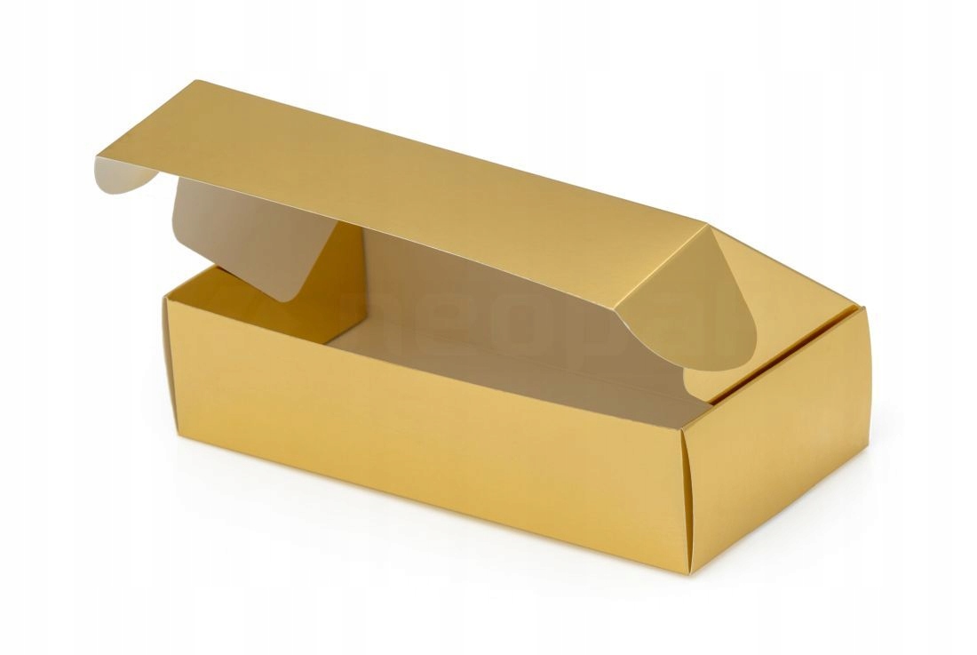 

Pudełko Laminowane 200x100x50mm Złote Ozdobne