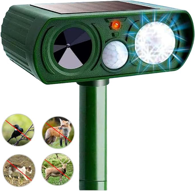 Zree Odstraszacz Zwierząt Gołębi Szpaków Gryzoni Solarny Ultradźwiękowy