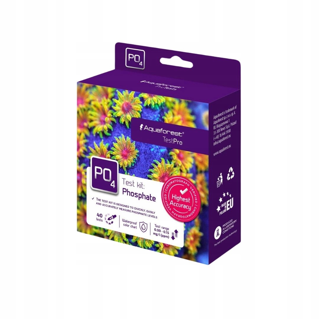 Aquaforest Testpro Phosphate Test Na Fosfáty 4X Přesný Kapkový