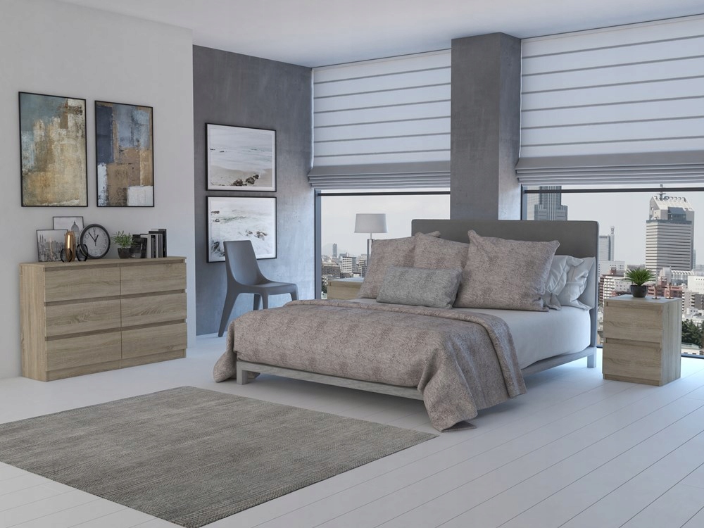 DUŻA NOWOCZESNA KOMODA 120CM DĄB SONOMA REGAŁ PÓŁKI SCHOWEK SZAFKA SŁUPEK Szerokość mebla 120 cm