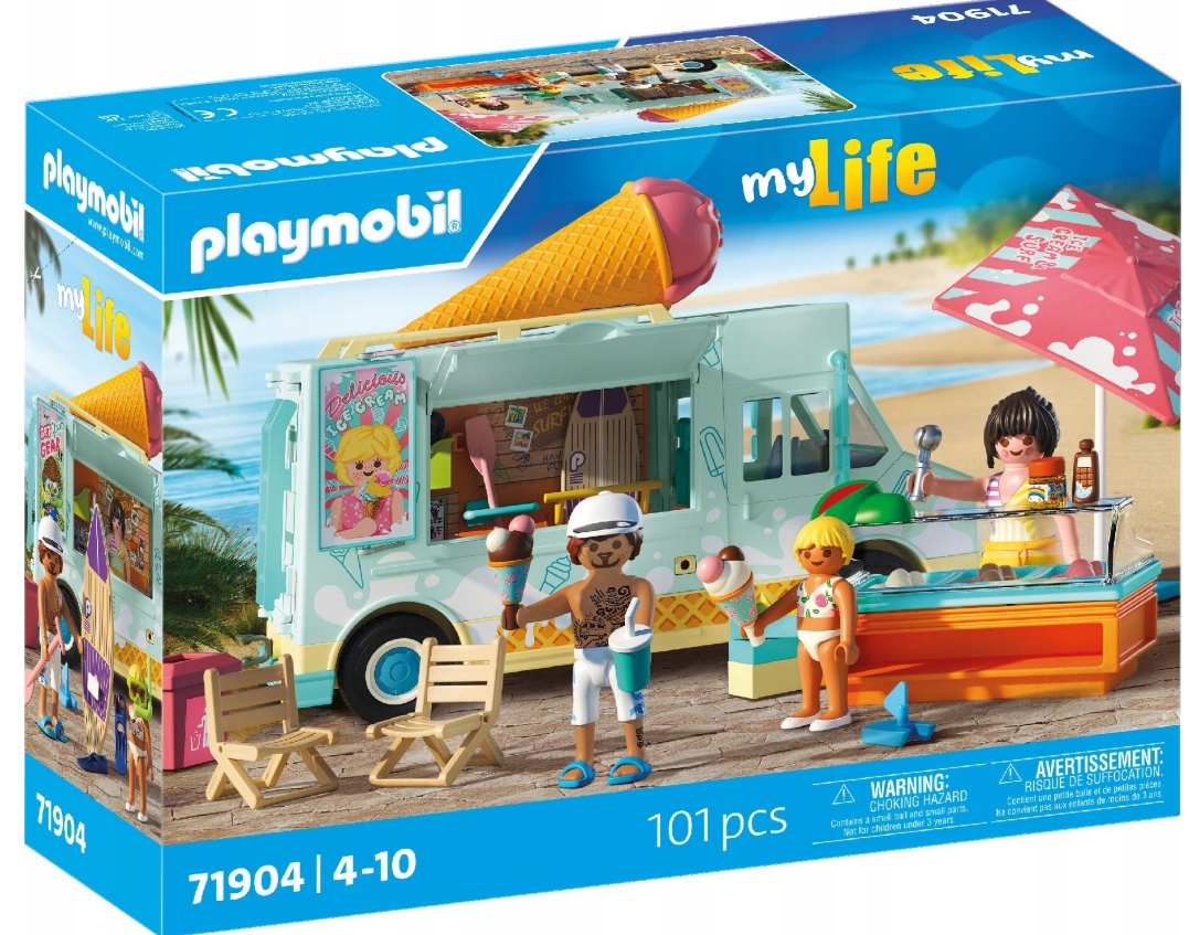 PLAYMOBIL 71904 Furgonetka z lodami i sklepik My Life