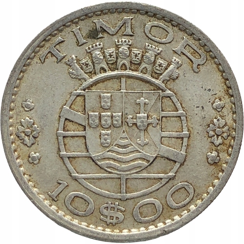 58392. Timor Portugalski, 10 eskudo, 1964r. - Ag