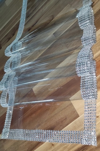 OBRUS CERATA bezbarwna BIEŻNIK DEKORACYJNY CYRKONIE PROMOCJA SZYTA Kod producenta new design