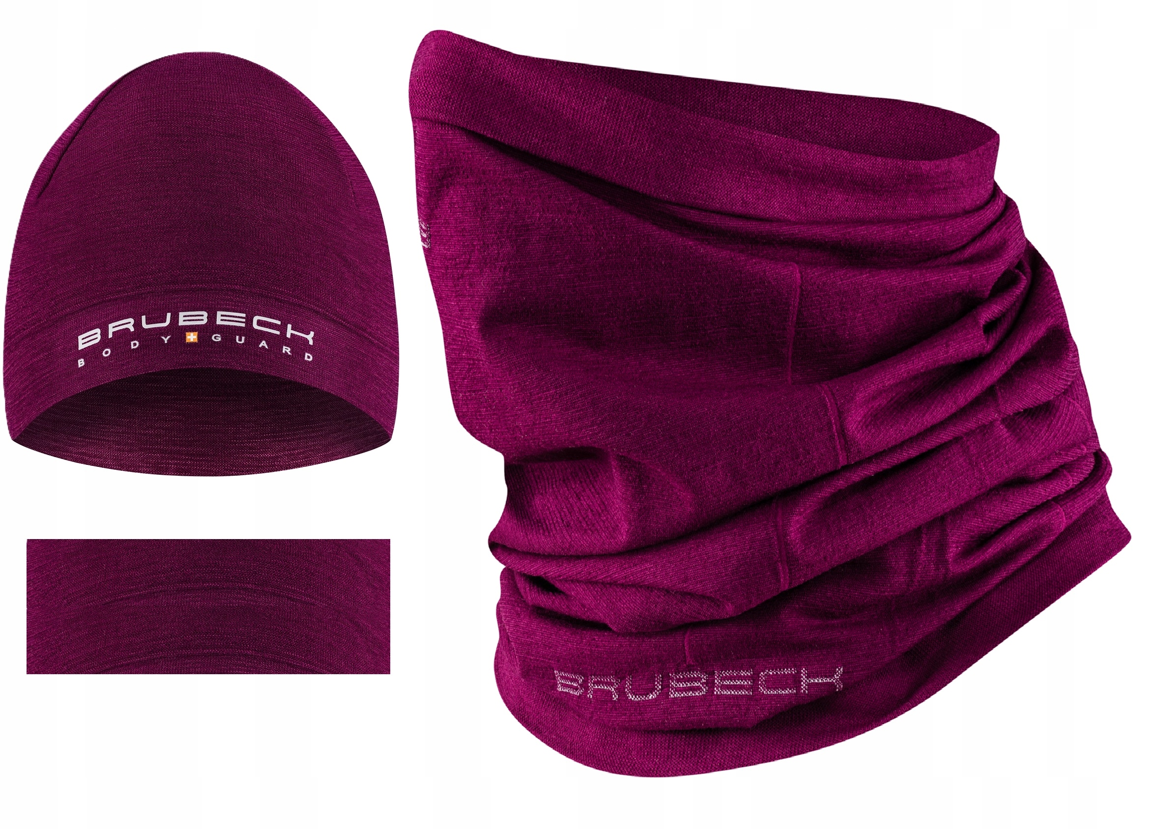 Brubeck Zestaw Zimowy Czapka Wool Komin Wielofunkcyjny Wełniany Ciepły