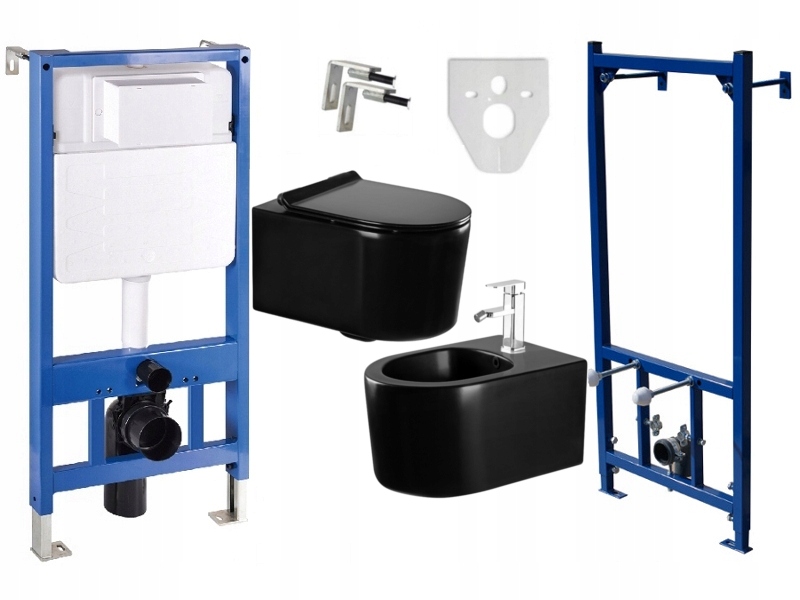 

Mexen Sofia Stelaż Miska Wc Czarna Mat Deska Bidet