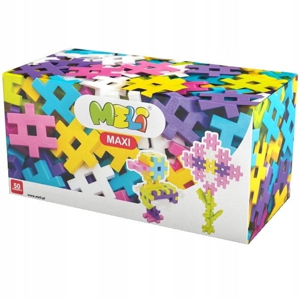 

Klocki Konstrukcyjne Wafle Meli Maxi Pink 50 elem.