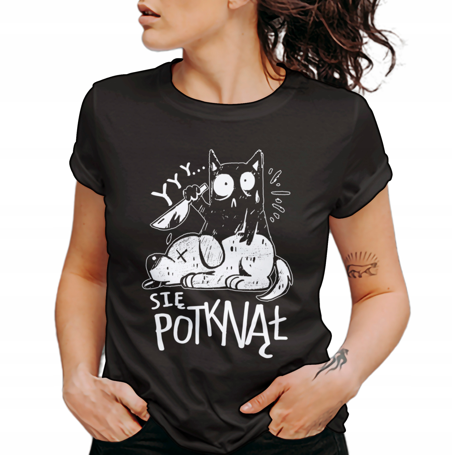 

Koszulka z Kotem I Psem Śmieszna T-shirt XL