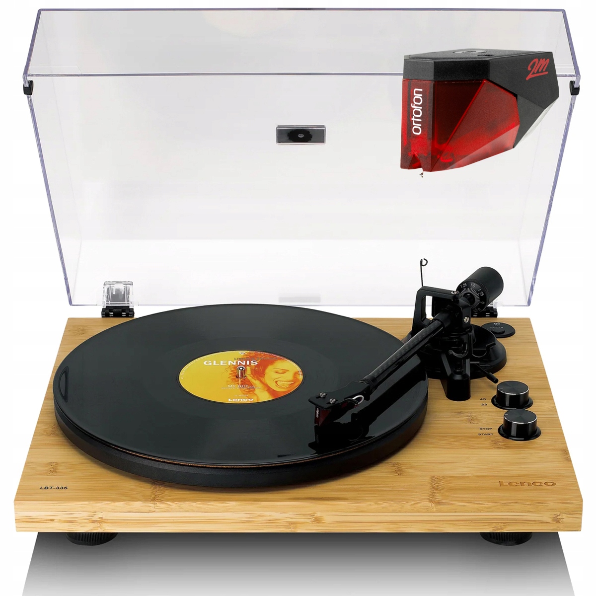 Lenco LBT-335BA Expertise Gramofon Belt-Drive z wkładką 2M Red Bluetooth