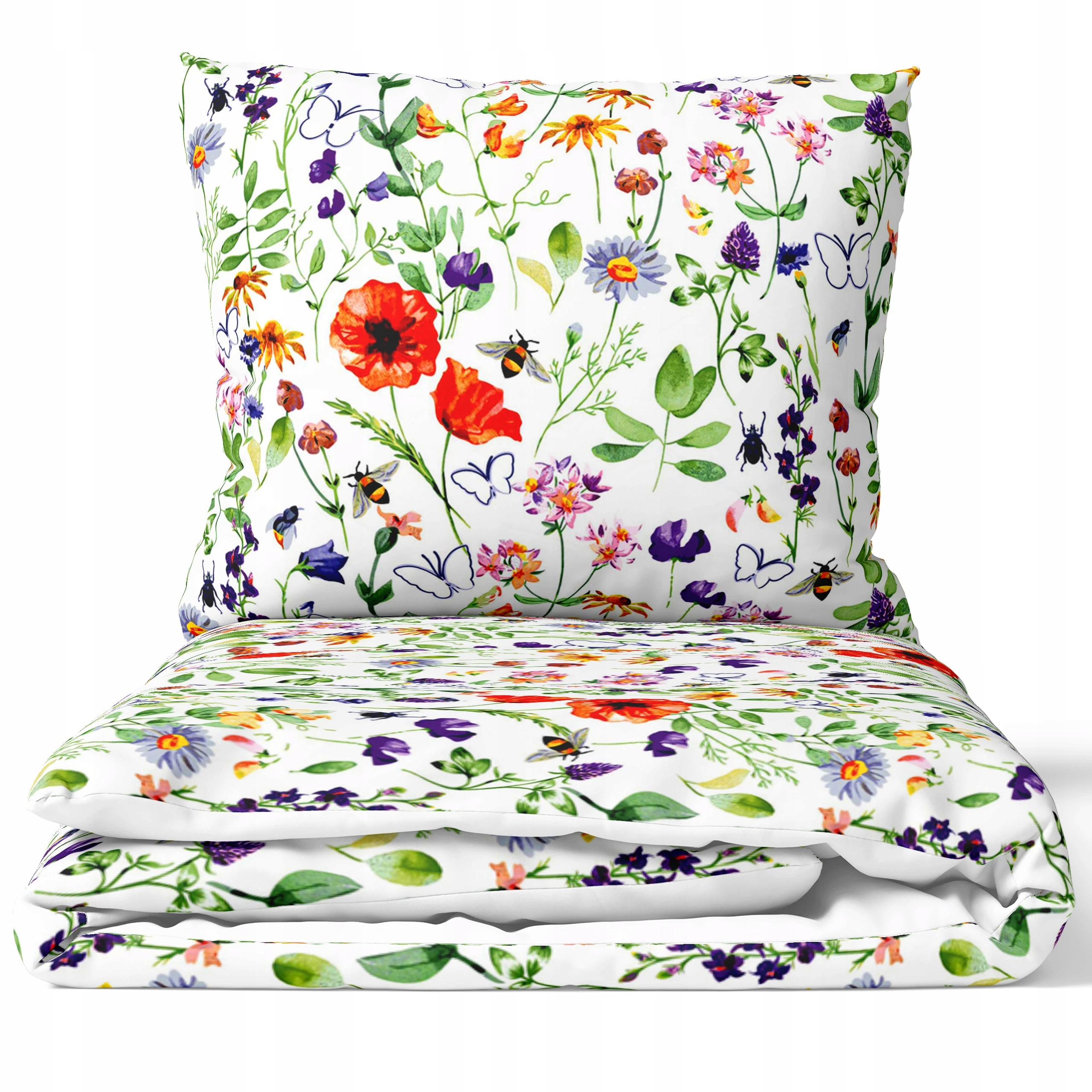 Pościel 200x220 Botaniczna Bawełna Premium J&w Letnia Łąka