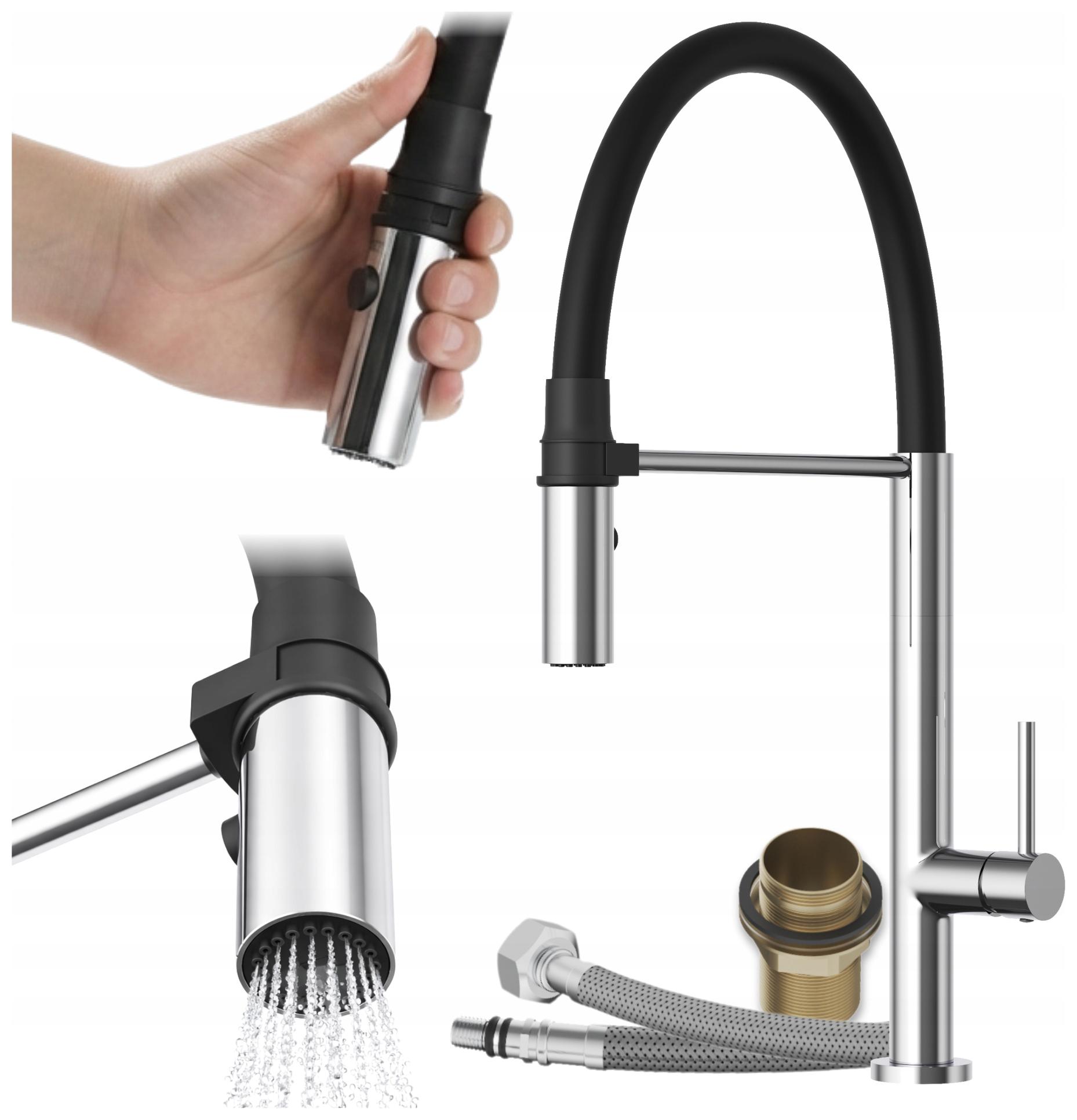 Kuchyňská baterie Kran Chrom Flexibilní ramínko Stojící na Magnet Scala