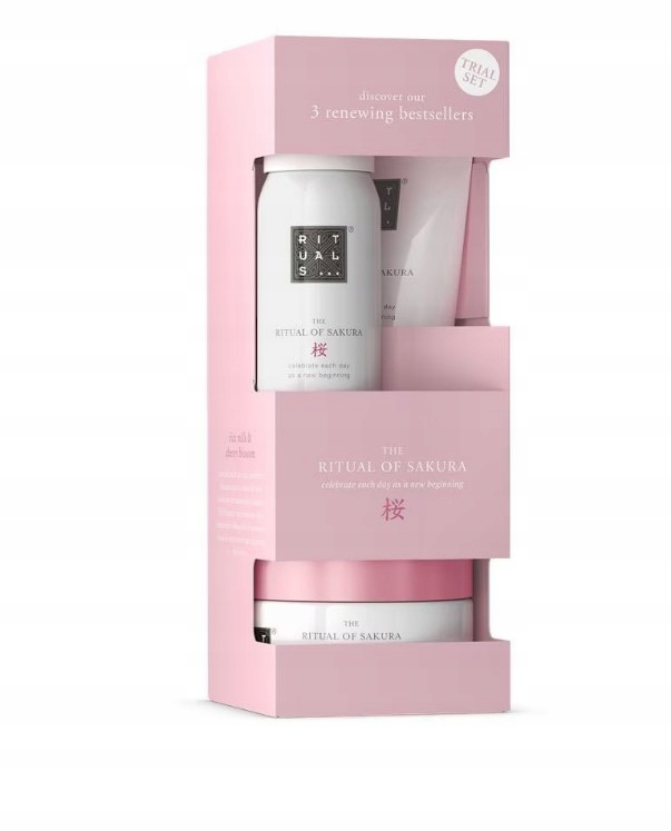 Rituals of Sakura zestaw pianka peeling krem