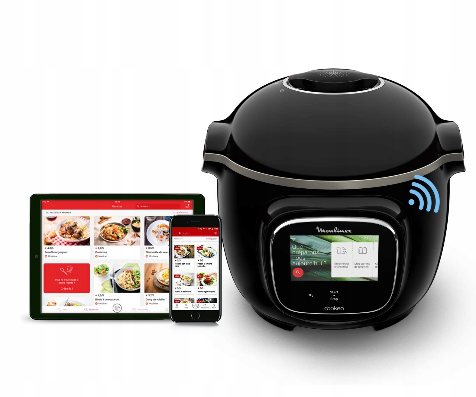MOULINEX Cookeo Touch Multicooker Inteligentny Szybkowar WiFi Czarny — miniatura 4