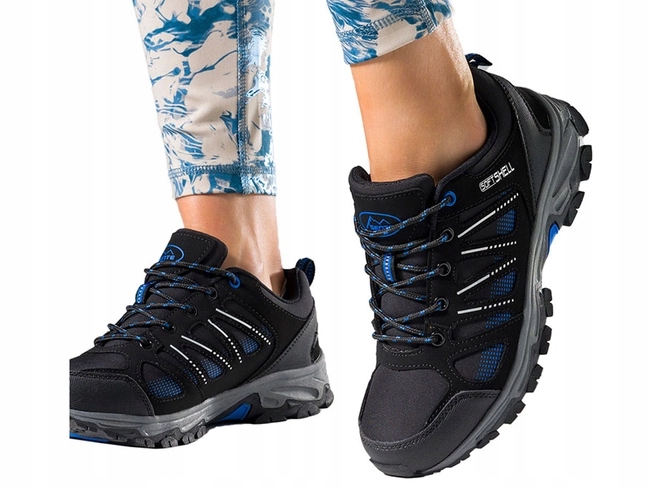 TREKKINGOWE BUTY SPORTOWE DAMSKIE SOFTSHELL SZNUROWANE WYGODNE LEKKIE r 41