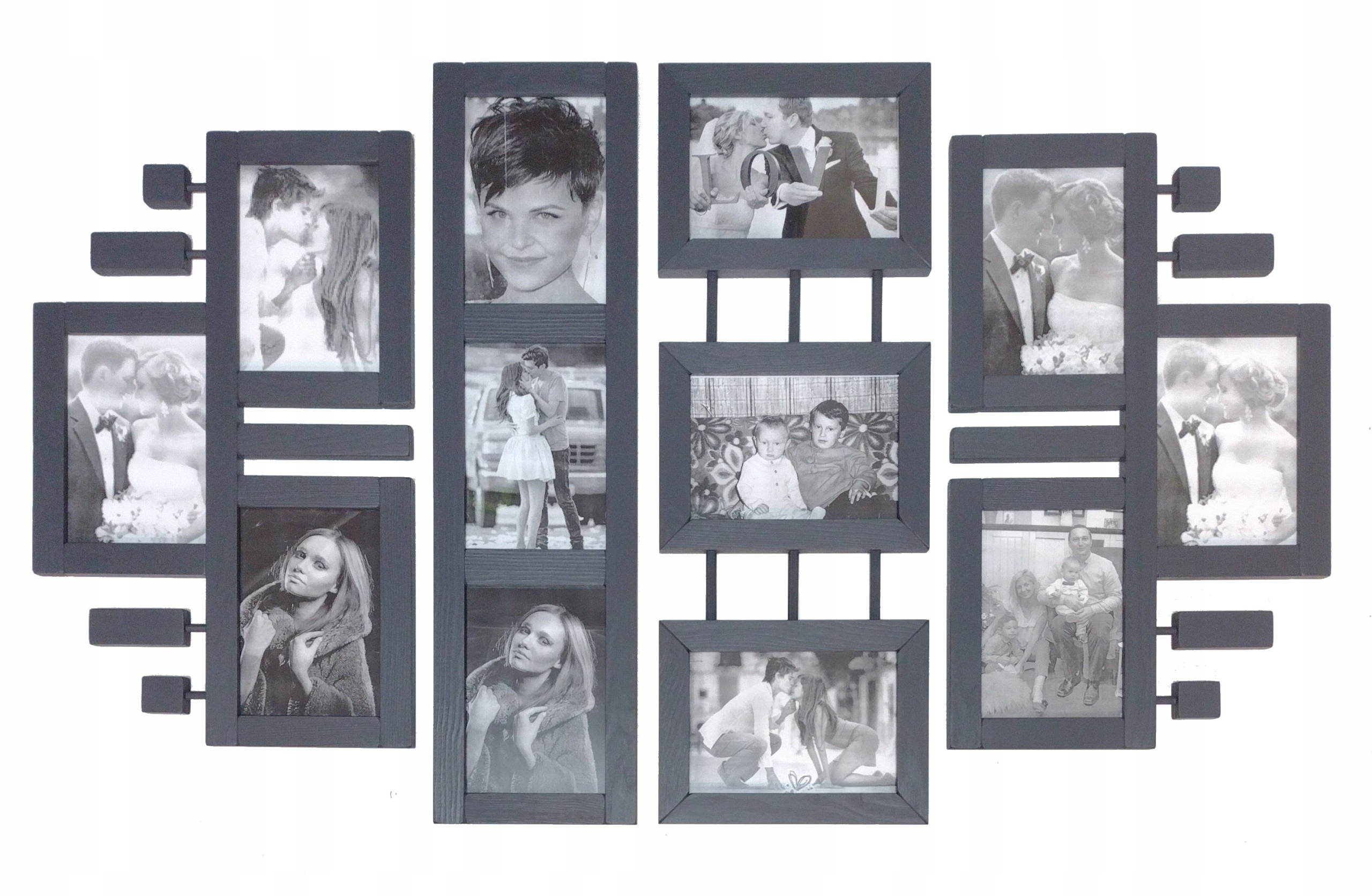 Rámeček na fotografie Rám Dřevo Fotografie Multirama 15x21 cm Tmavě Šedý