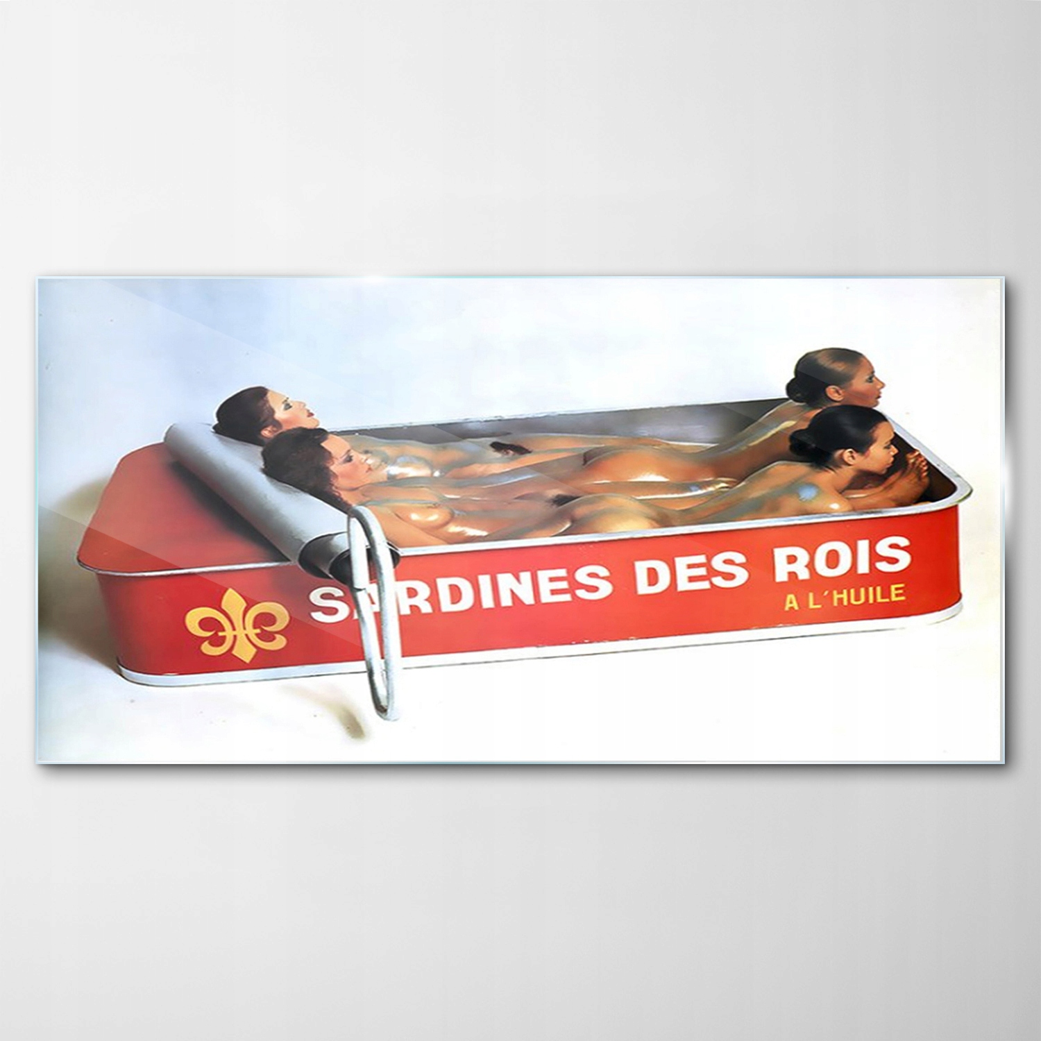 Obraz na skle Dekor Kráľ sardinky Vintage 120x60