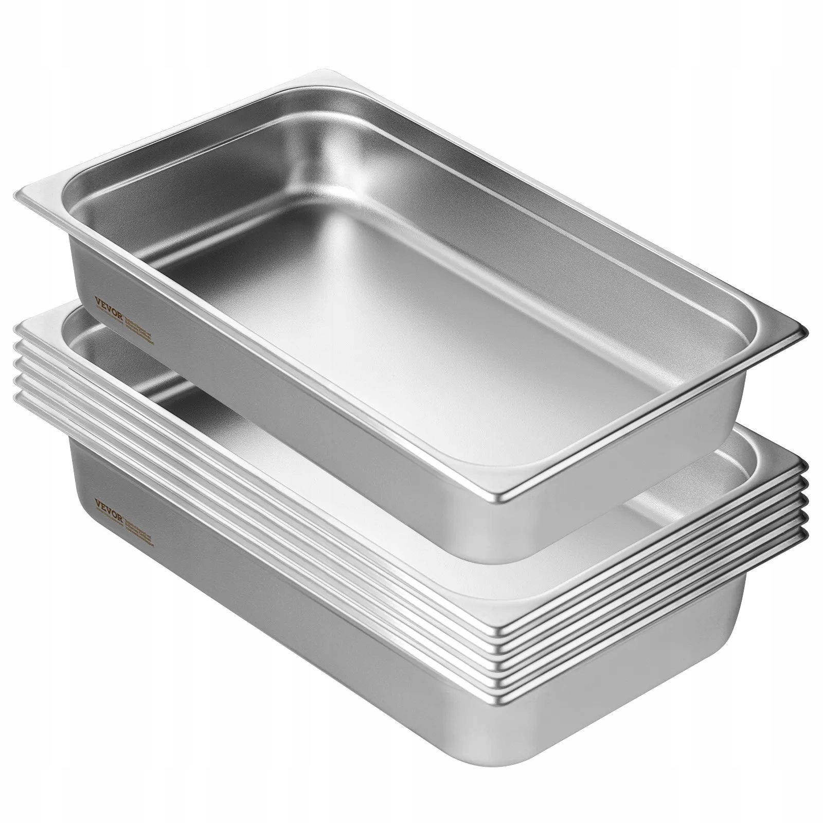 Ocelové gastronomické podnosy Gn 6 ks z nerezové oceli pro catering, restaurace