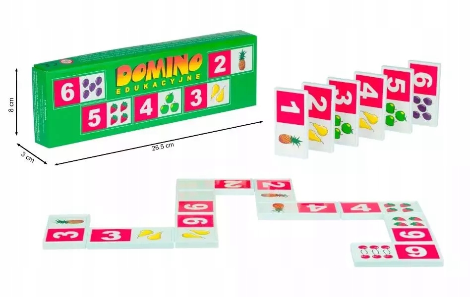 Domino Edukacyjne duże. Moneks