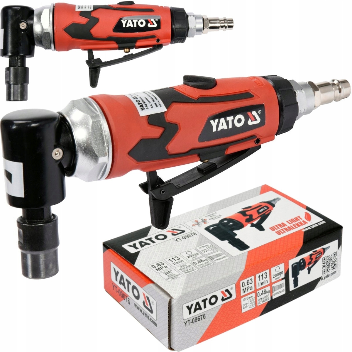 Yato Pneumatyczna Szlifierka Kątowa Regulacja Obrotów 50mm Lekka