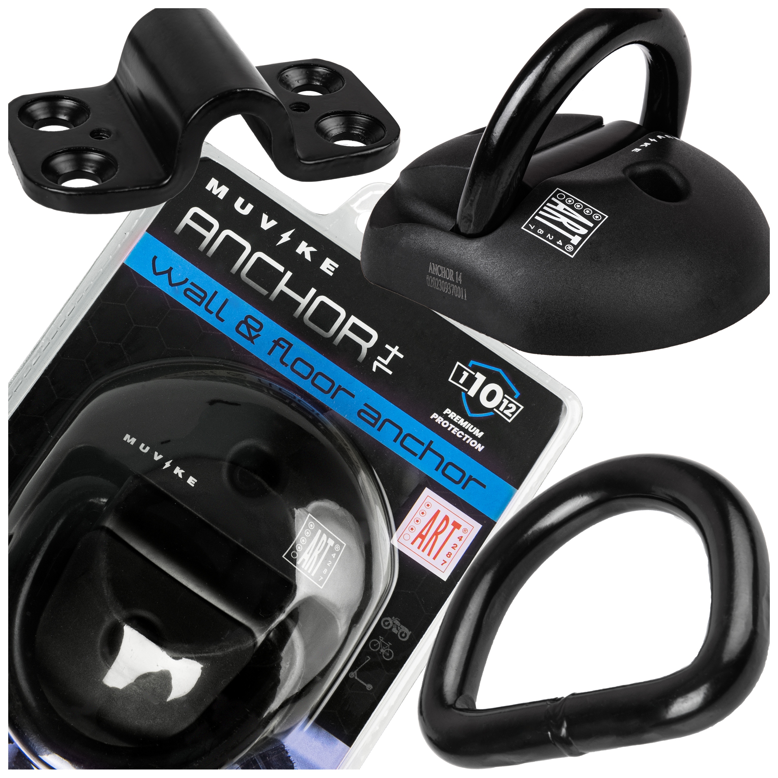 KOTWA NA ZAPIĘCIE ROWEROWE MOCNE ZABEZPIECZENIE Z CERTYFIKATEM ART MUVIKE