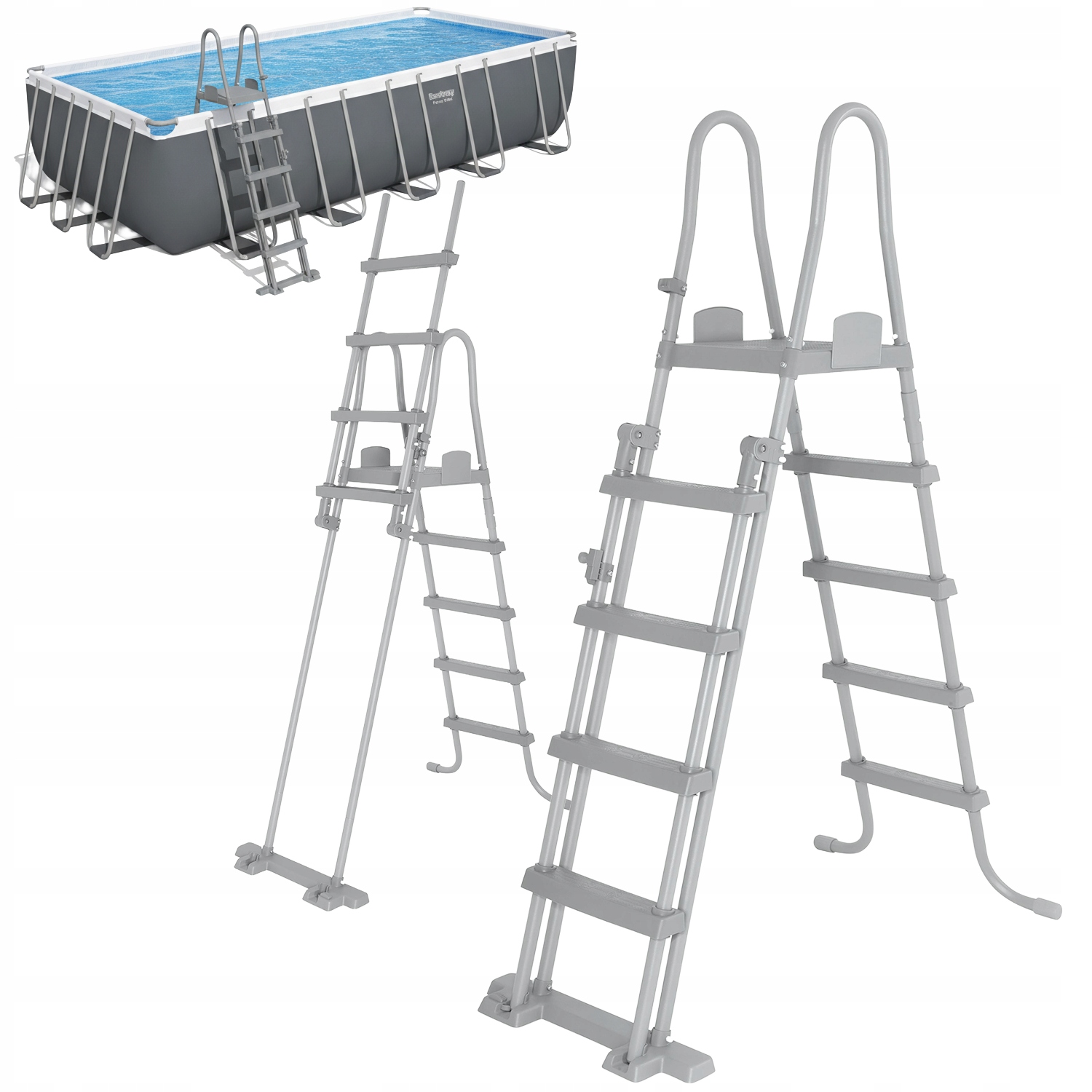 Bezpečný Stabilní Žebřík Bestway 56475 do bazénu Schody Vstup