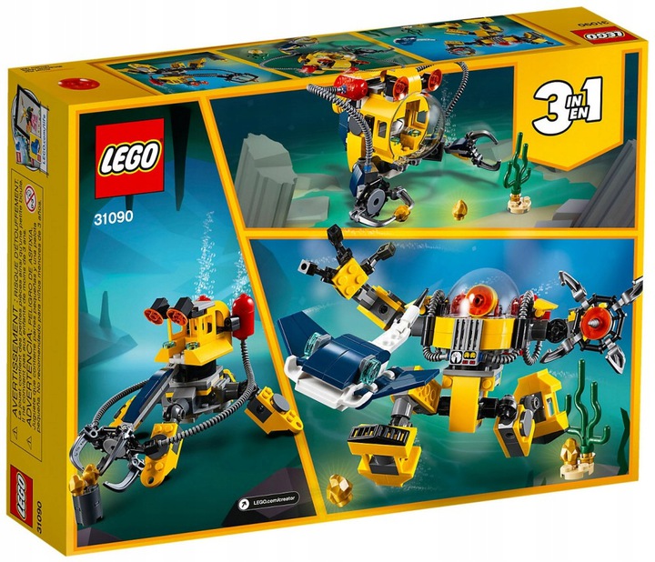 LEGO KLOCKI CREATOR 31090 PODWODNY ROBOT Bohater brak