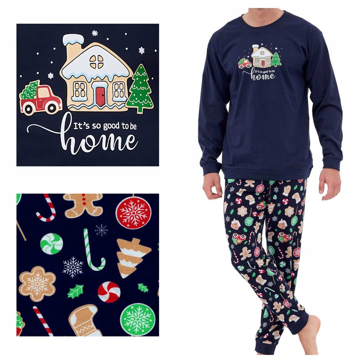 Cornette Pánské pyžamo Home 115/256 námořnická modrá 2XL