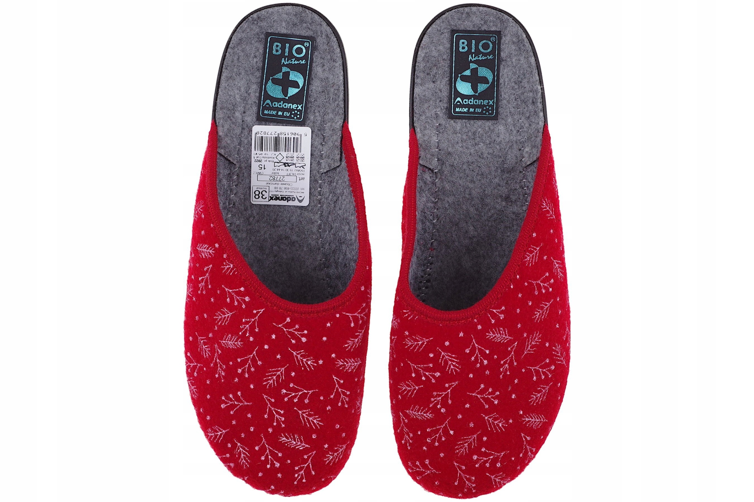 

Adanex ciepłe kapcie filc 27782 szersze Bio Pu 38